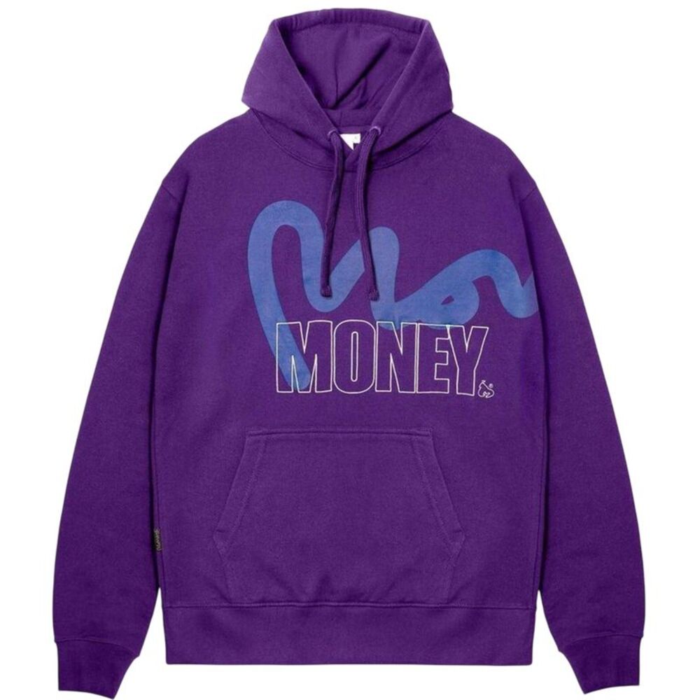Money Mens Block Stencil Hoodie / Purple